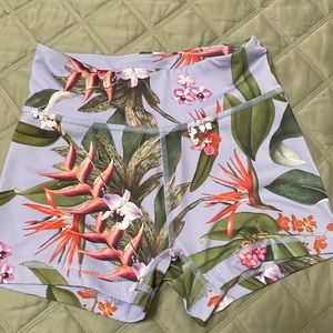 Very pretty purple with tropical flowers